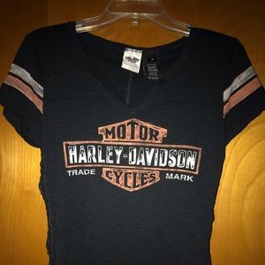 Harley ladies shirt lace up side